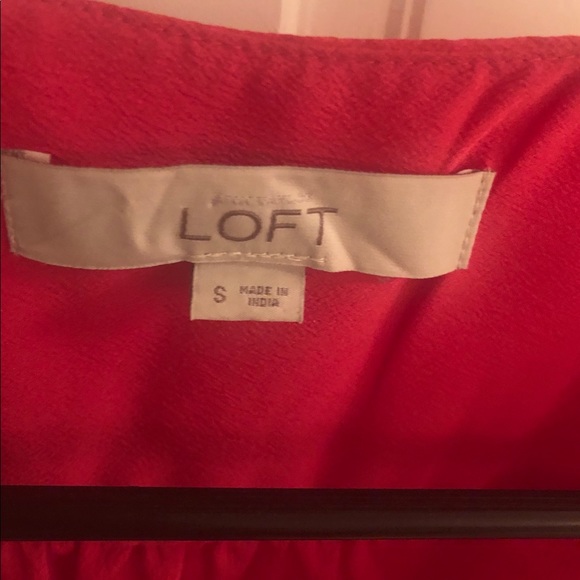 LOFT pink sleeveless top with neck tie, small - Picture 6 of 8